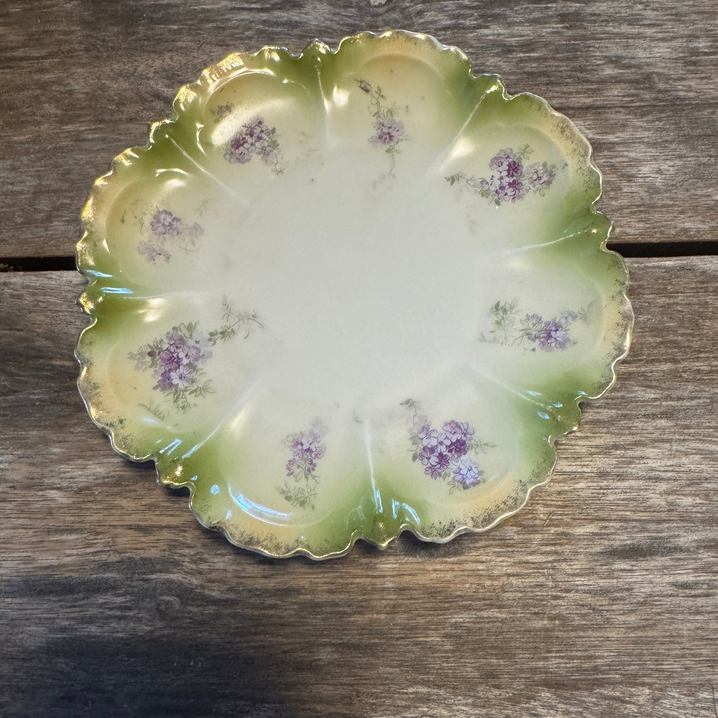 Vintage Violet Berry Bowls (2) and 1 Plate Set