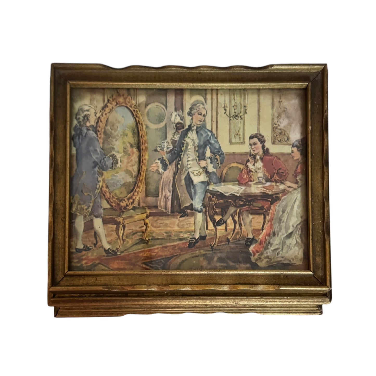 "The Connoisseurs" Antique French Art Sewing Box